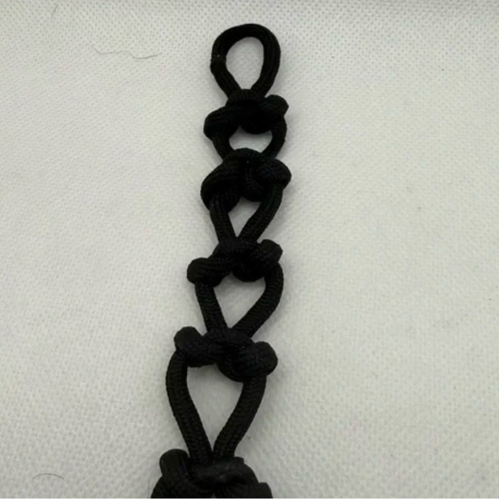 Handmade Black Knotted Rope Bracelet - Picture 4 of 4
